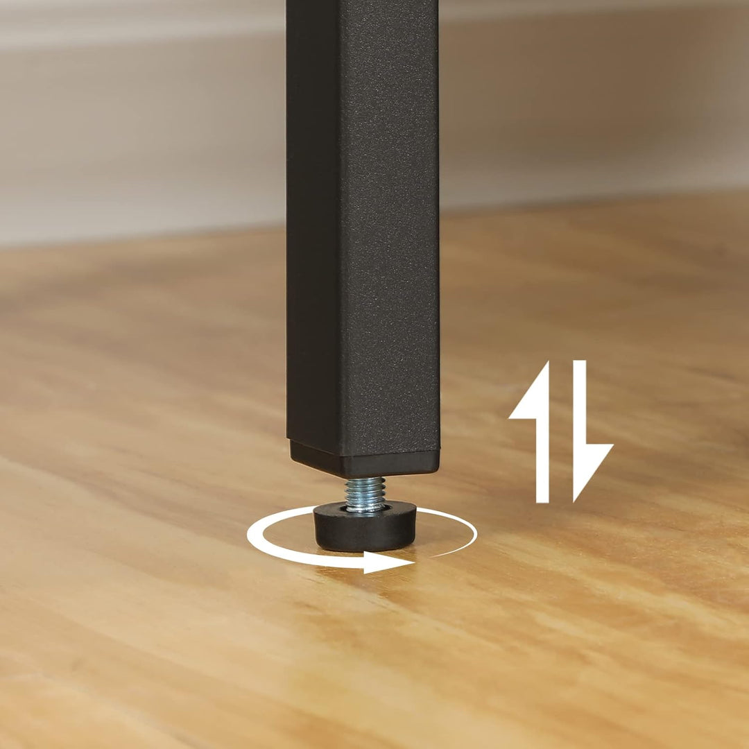 HOOBRO Beistelltisch, Nachttisch mit 3 Ablage, Sofatisch Industriestil, Nachtschrank, Schlafzimmer,