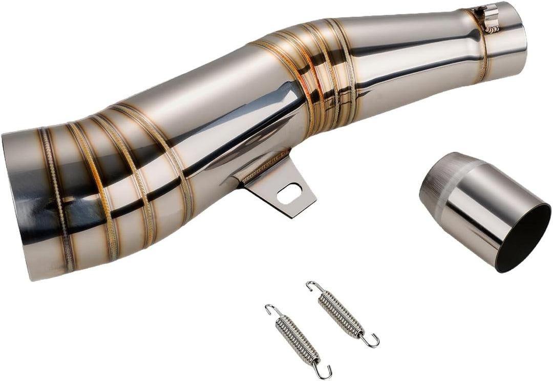 JFG RACING GP Stainelss Stahl 1,5-2"Einlass S Typ Auspuff Muffler Vent Scooter Motorrad Street Bike