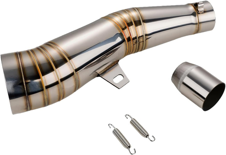 JFG RACING GP Stainelss Stahl 1,5-2"Einlass S Typ Auspuff Muffler Vent Scooter Motorrad Street Bike