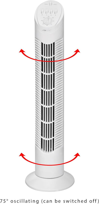 Clatronic Tower Fan/Turmventilator/Säulenventilator/Standventilator TVL 3546; Oszillation 75 Grad; q