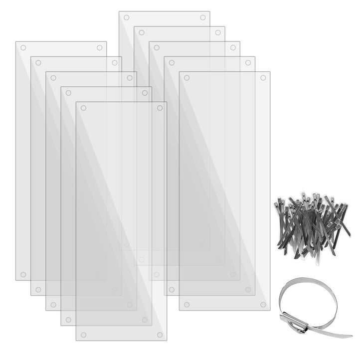 10 x Haustierkäfig-Auskleidung, 39 x 15,2 cm, Käfig-Urin-Schutz, Seitenauskleidung, transparente Fol