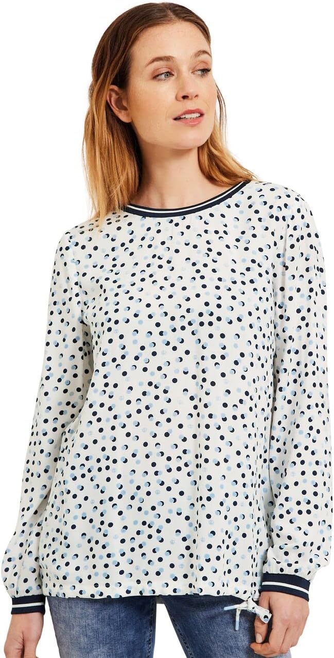 Cecil Damen Blusenshirt Bedruckt L Vanilla White, L Vanilla White