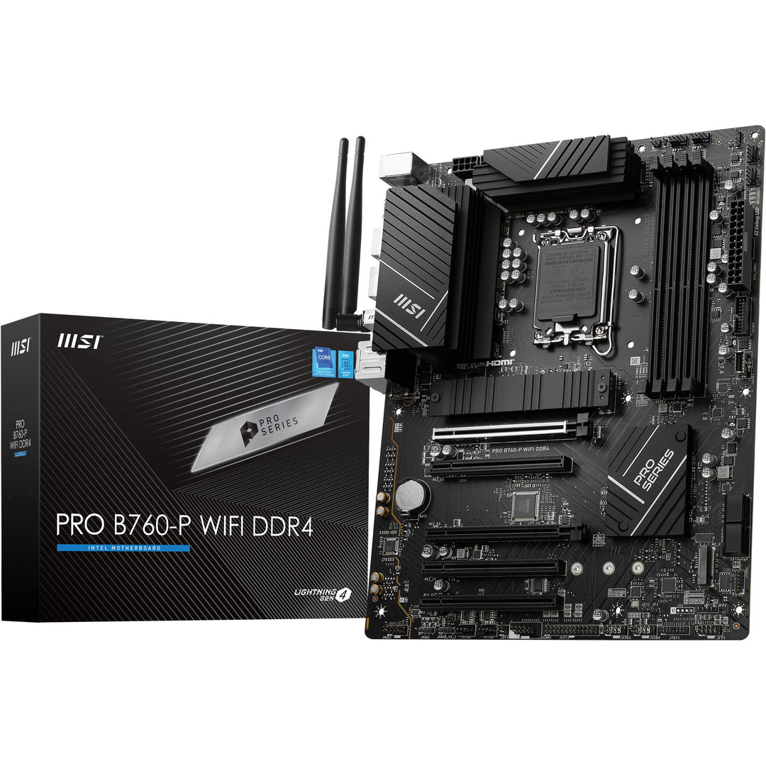 MSI PRO B760-P WiFi DDR4 Mainboard, ATX - Unterstützt Intel 12. &amp; 13. Gen Core Prozessoren, LGA 1700