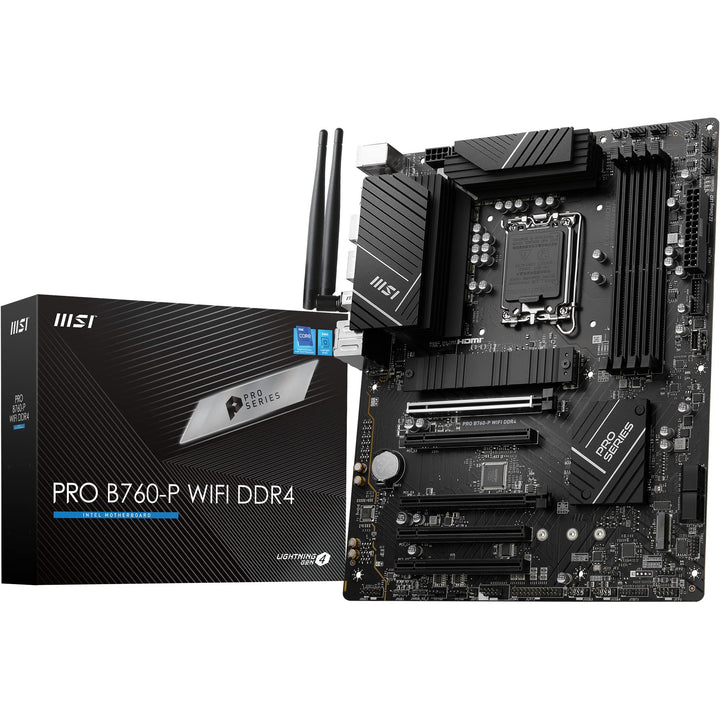 MSI PRO B760-P WiFi DDR4 Mainboard, ATX - Unterstützt Intel 12. &amp; 13. Gen Core Prozessoren, LGA 1700