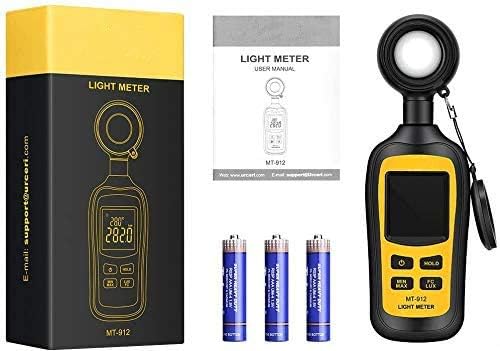 Digital Luxmeter Tragbare Photometer Belichtungsmesser Beleuchtungsstärke Lichtmesser mit Bereich bi