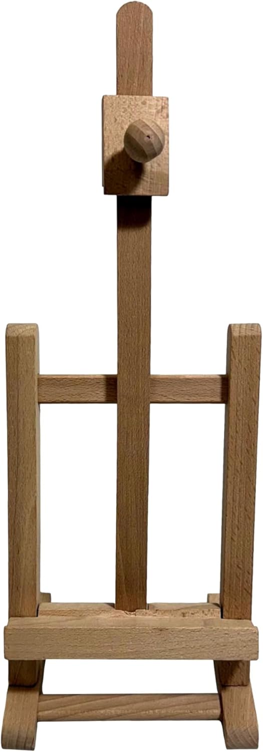 Wooden World – Holzstaffelei 40 cm – Verstellbare Tischstaffelei für Malerei und Präsentation – Stän