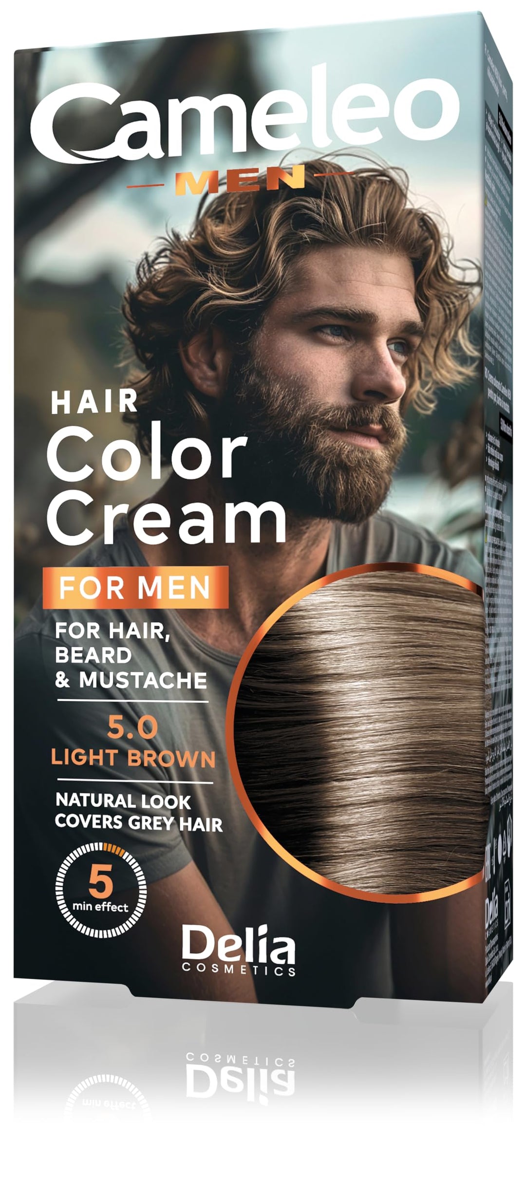 Cameleo für Männer - Permanentes Haarfärbemittel, Haartönung, Hellbraune Farbe für Haare, Bart & Sch