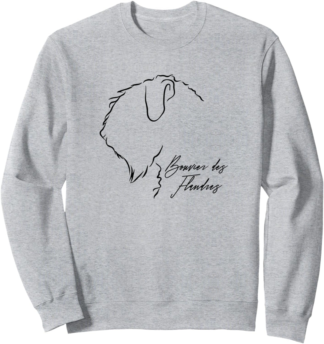 Bouvier des Flandres Profil Hunderasse Hund Hunde Sweatshirt