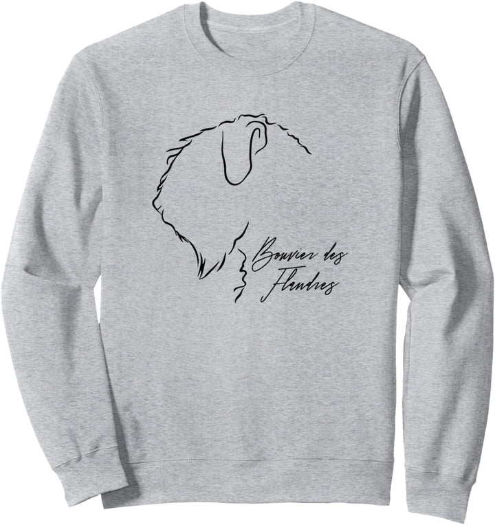Bouvier des Flandres Profil Hunderasse Hund Hunde Sweatshirt