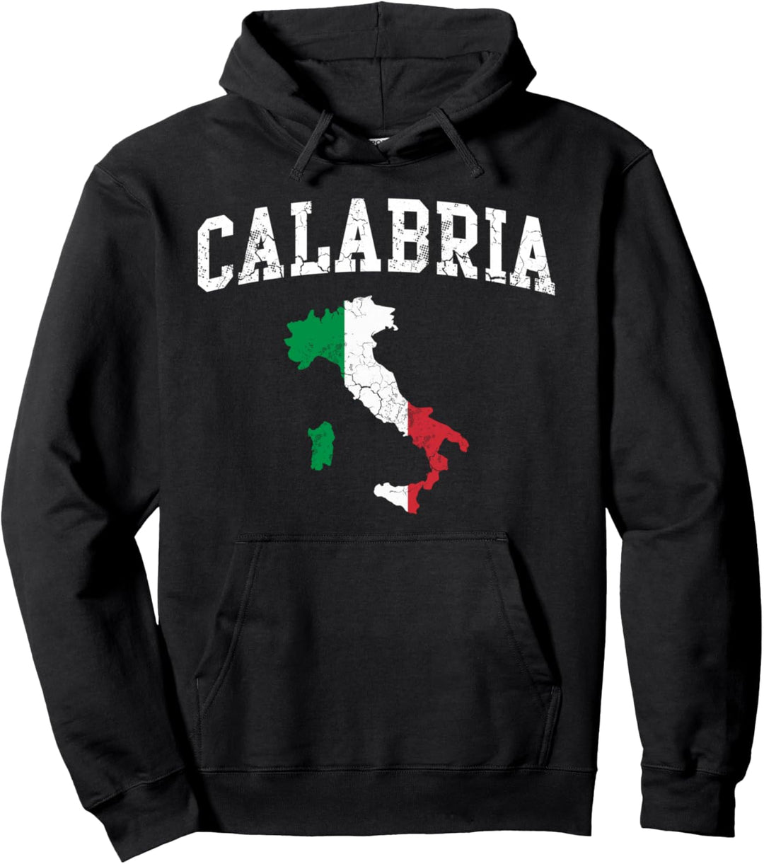 Italienische Flagge von Kalabrien, Italien, Vintage-Design, Used-Look Pullover Hoodie