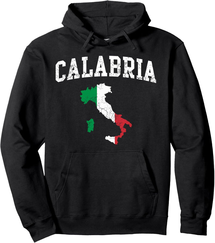 Italienische Flagge von Kalabrien, Italien, Vintage-Design, Used-Look Pullover Hoodie