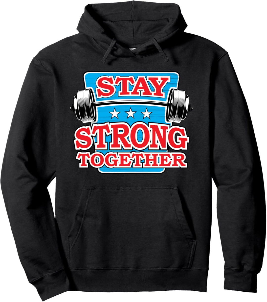 Bleiben Sie stark zusammen Paar Workout Fitnessstudio Pullover Hoodie