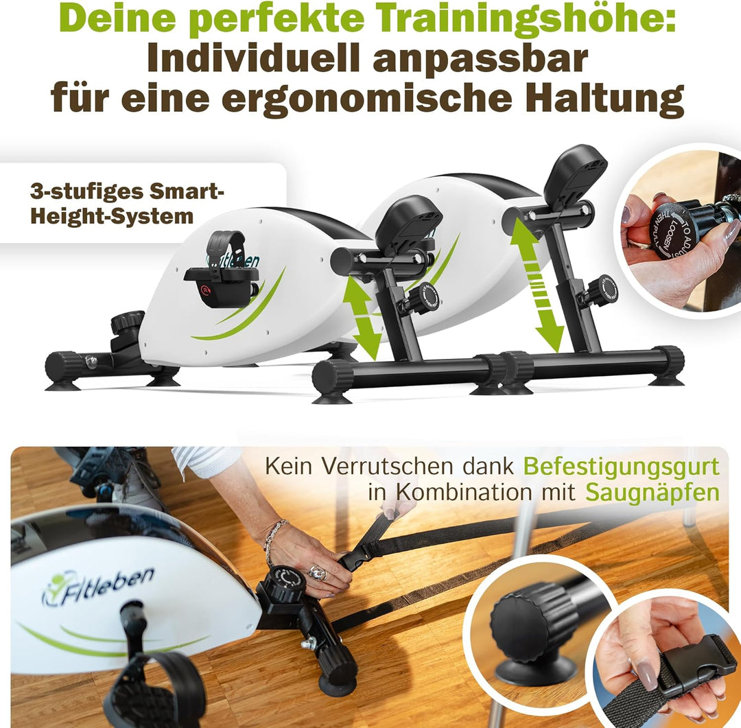 Wohltritt Pedaltrainer für Senioren testsieger, höhenverstellbarer Heimtrainer für Senioren, gelenks
