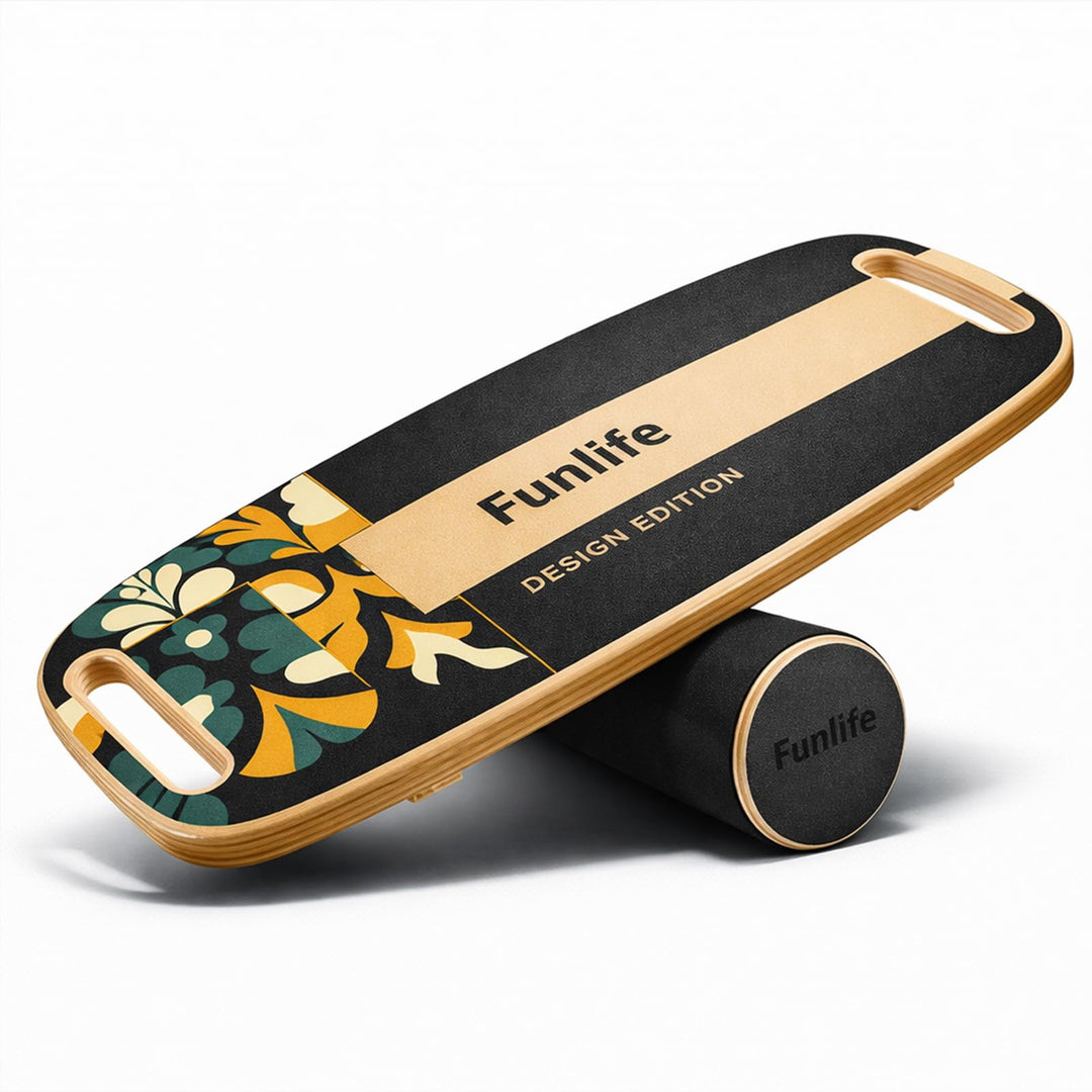 FunLife Balance Board aus Holz – Stabiler Gleichgewichtstrainer für Core Training, Fitness & Balance