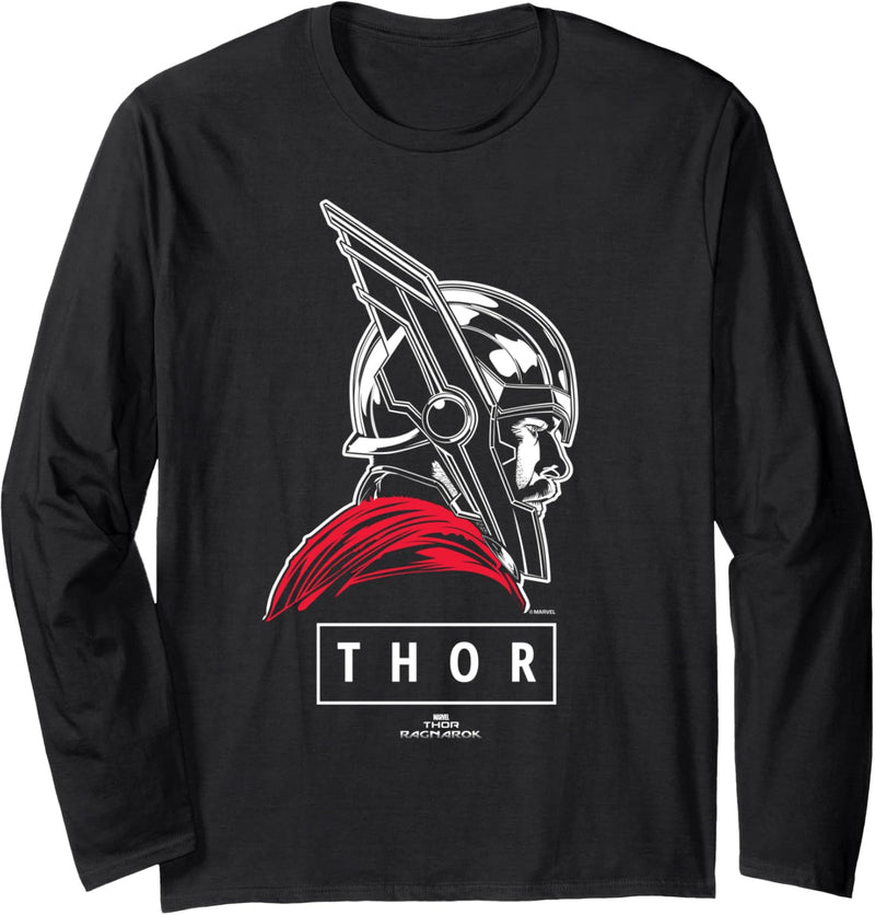 Marvel Thor: Ragnarok Thor Profile Outline Langarmshirt