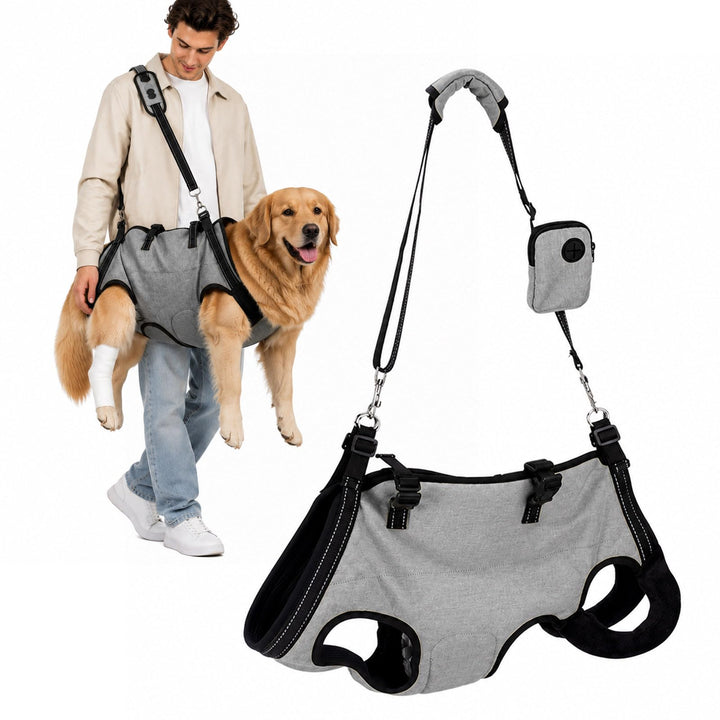 LUCKY LUCY Hundegeschirr mit Griff, Verstellbare Hunde-Tragehilfe für Hinterbeine &amp; Vorderlauf-Stütz
