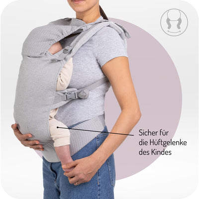 MOMI COLLETE Babytrage ab 3. Lebensmonat, für Babys und Kleinkinder bis max. 20 kg Körpergewicht, mi