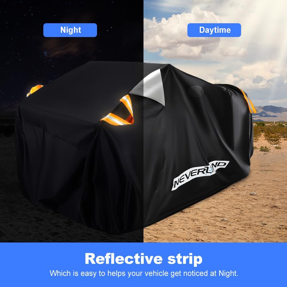 NEVERLAND Quad Abdeckplane Wasserdicht für ATV - 210D Oxford Stoff mit Reflektierende Streifen, Wint