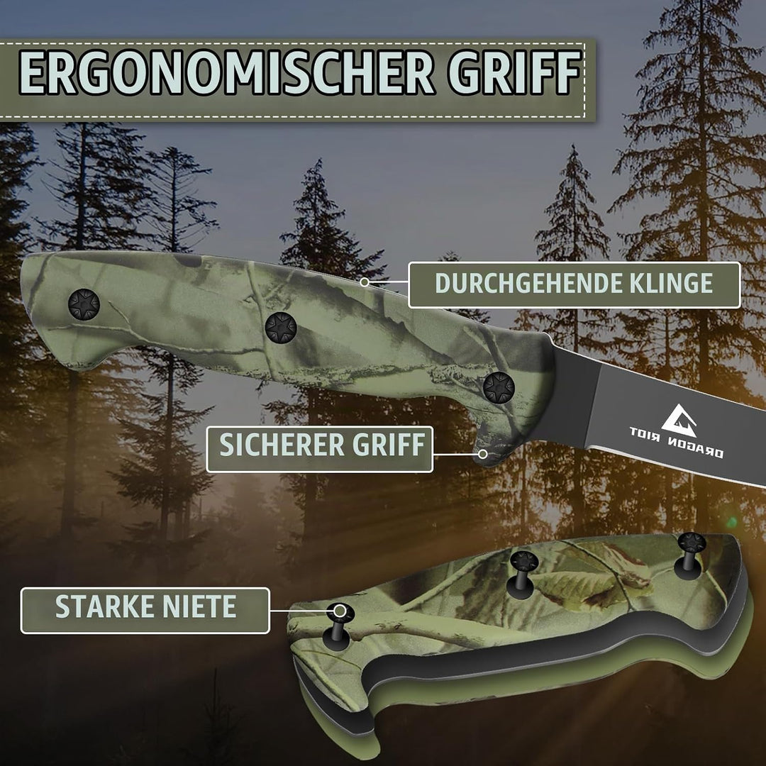 DRAGON RIOT Filetiermesser Fisch 15CM, Edelstahl Fischmesser mit Anti-Rutsch-Griff, Scharfes Küchenm
