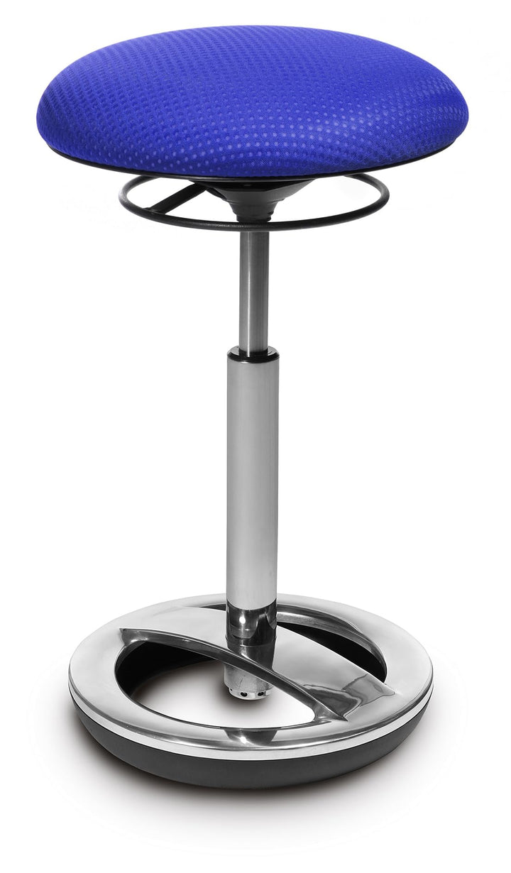 Topstar Sitness High Bob, ergonomische Stehhilfe, Arbeitshocker, Fitnesshocker, Standfussring Alu po