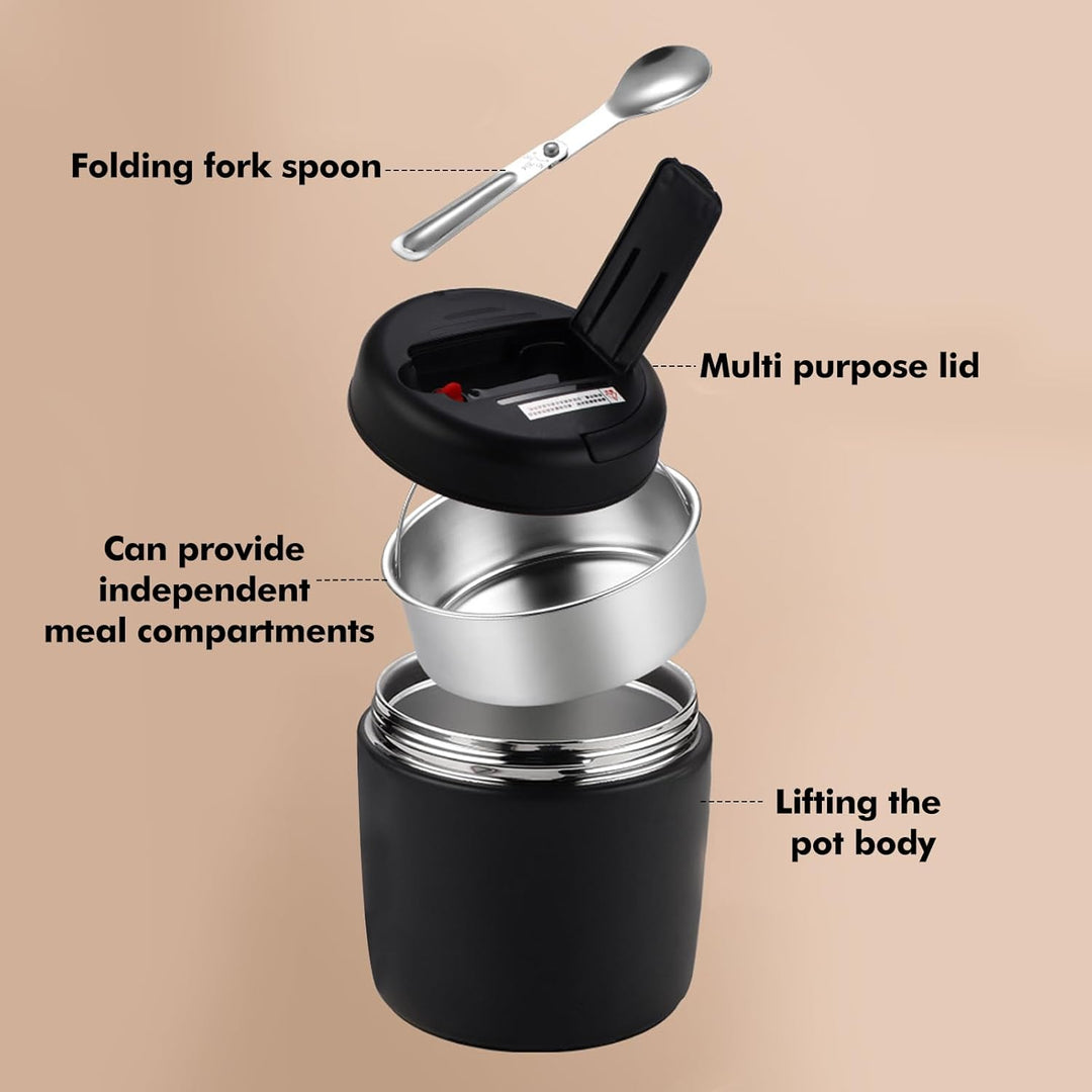 Thermobehälter für Essen gross 1.5L Edelstahl Warmhaltebehälter, Warmhaltebehälter Essen Edelstahl T