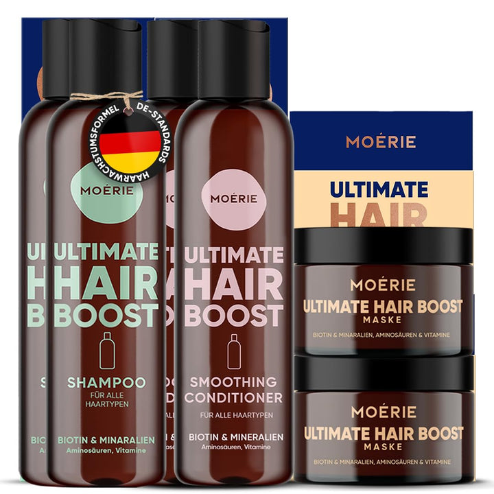 Moerie Ultimate Mineral Shampoo and Conditioner Set - Vegan Friendly, Paraben Free, Hair Growth Prod