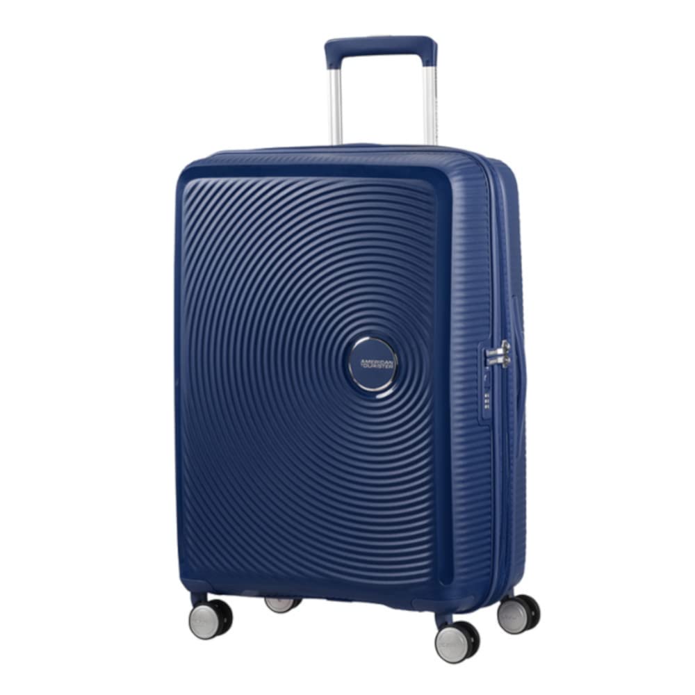 American Tourister Soundbox - Spinner M Erweiterbar Koffer, 67 cm, 81 L, Blau (Midnight Navy) Blau (