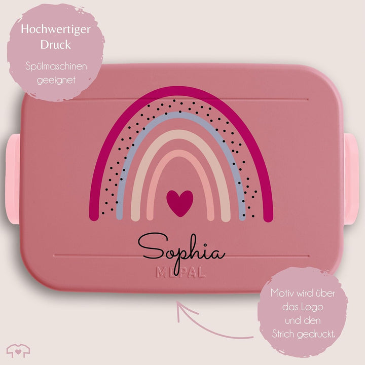 Kinder Bento Box Midi Lunchbox für Mepal Bentobox - Regenbogen Brotdose Regenbögen Vesperbox I - 900