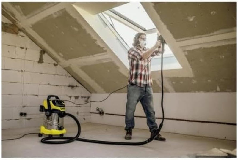 Karcher WD 6 P S V-30/6/22/T, PS V-30/8/35/T Nass-/Trockensauger-30 L Edelstahltank-1300W (tragbare