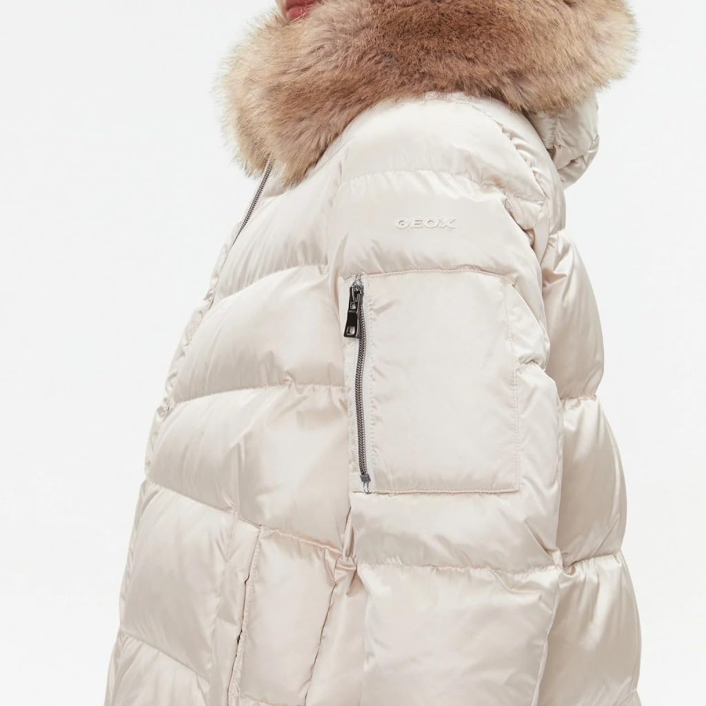 Geox Damen W Backsie Jacket 46 MOONBEAM, 46 MOONBEAM