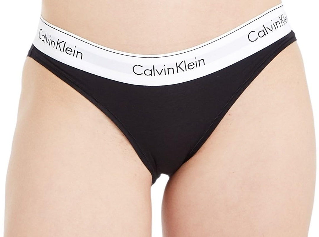 Calvin Klein Damen Slip Bikini Form Baumwolle mit Stretch XL Schwarz, XL Schwarz
