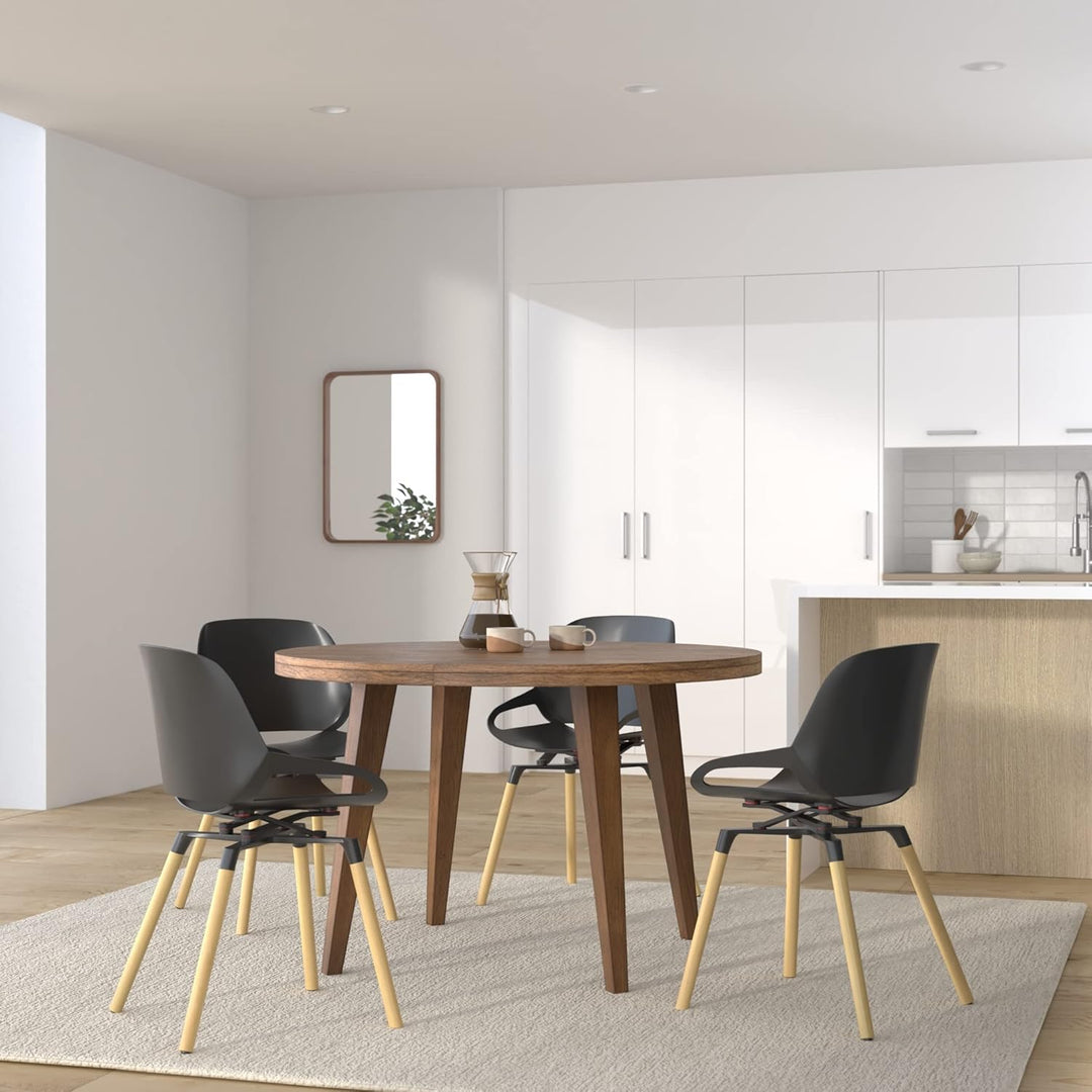 aeris Numo moderner Esszimmerstuhl – Schwingstuhl mit edlen Holzbeinen aus Eiche – Exklusiver Design