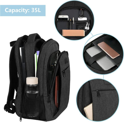 MATEIN Grosser Laptop Rucksack 17 Zoll Laptoptasche für Schule Arbeit mit USB Ladeanschluss Anti Die