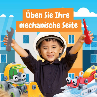 Science4you Mein Erstes Konstruktionsspielzeug ab 4 - Auto Spielzeug für Kinder mit 100+ Stück und 4