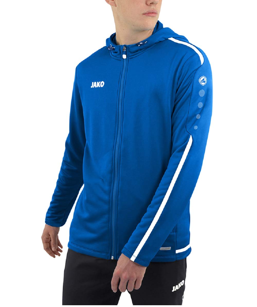 JAKO Herren Kapuzenjacke Striker 2.0, weiss/marine, XXL, 6819 3XL royal/Weiss, 3XL royal/Weiss
