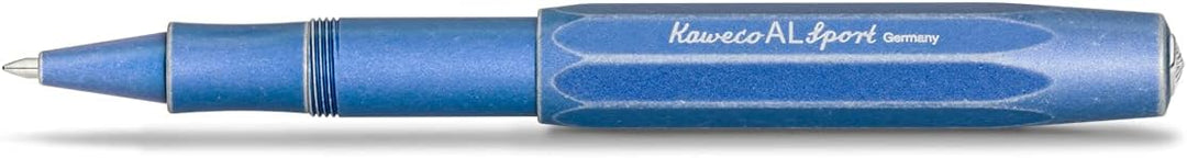 Kaweco Al Sport Blau Gel- / Kugelschreiber inklusive 0,7mm Rollerball Tintenroller Mine für Linkshän