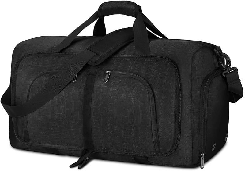 NEWHEY Faltbar Reisetasche Gross 40L 65L 80L Sporttasche Herren Damen mit Schuhfach Leichter Weekend