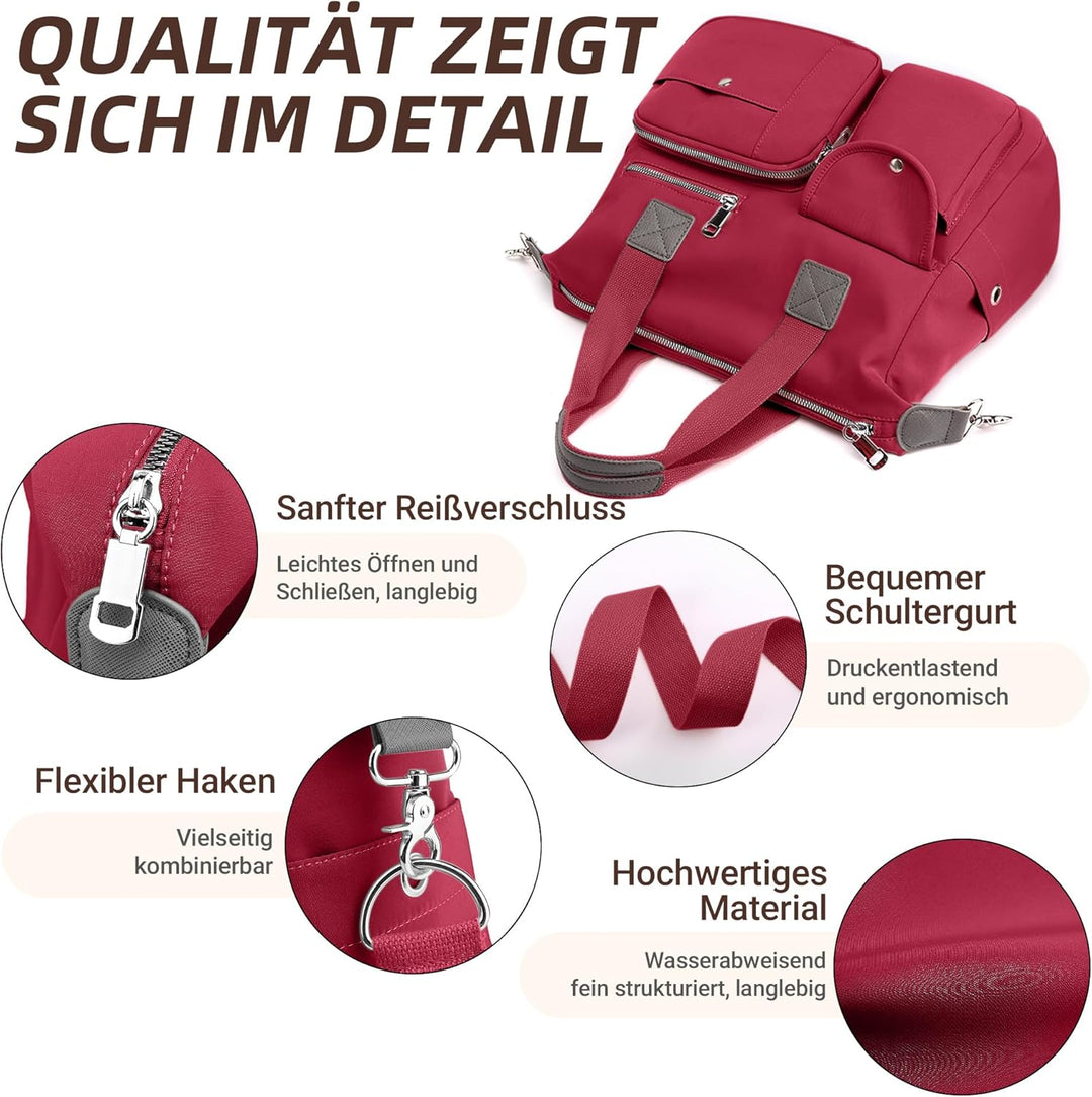 DIRRONA Elegant Damen Umhängetasche Gross Kapazität Handtasche Casual Reise Schultertasche Multi Tas