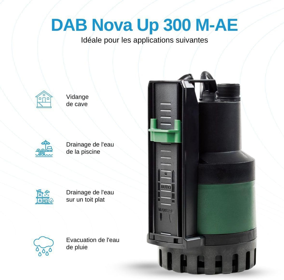 DAB Nova Up 300 M-AE Flachsauger-Tauchpumpe