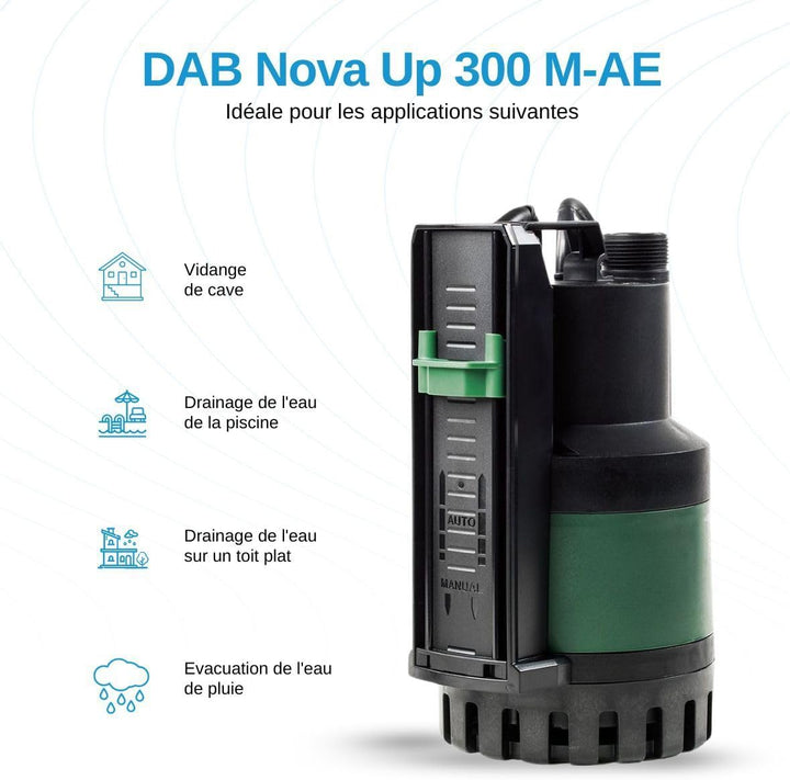 DAB Nova Up 300 M-AE Flachsauger-Tauchpumpe