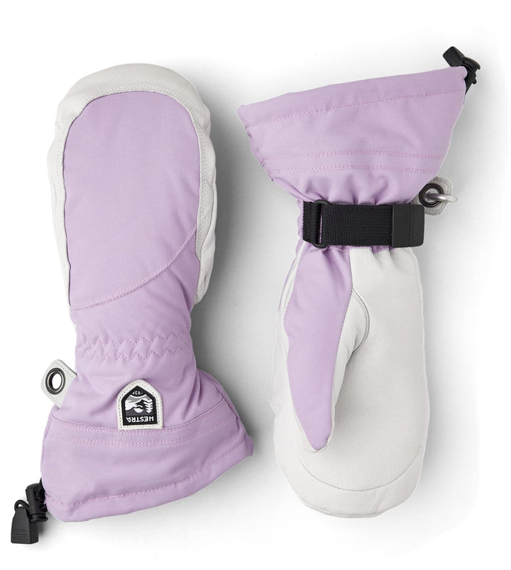 Hestra Heli Skihandschuhe für Damen – klassischer Leder-Schneefäustling zum Skifahren, Snowboarden u