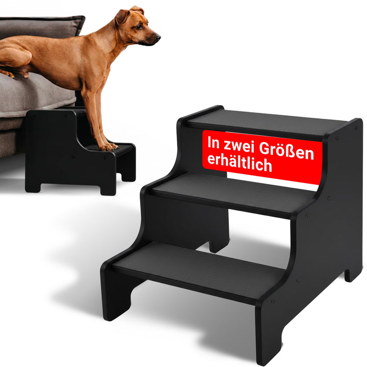 AMAZINGs Hundetreppe für kleine, mittlere und schwere Hunde, Katzen. 3 Stufen | Haustiertreppe, Jung