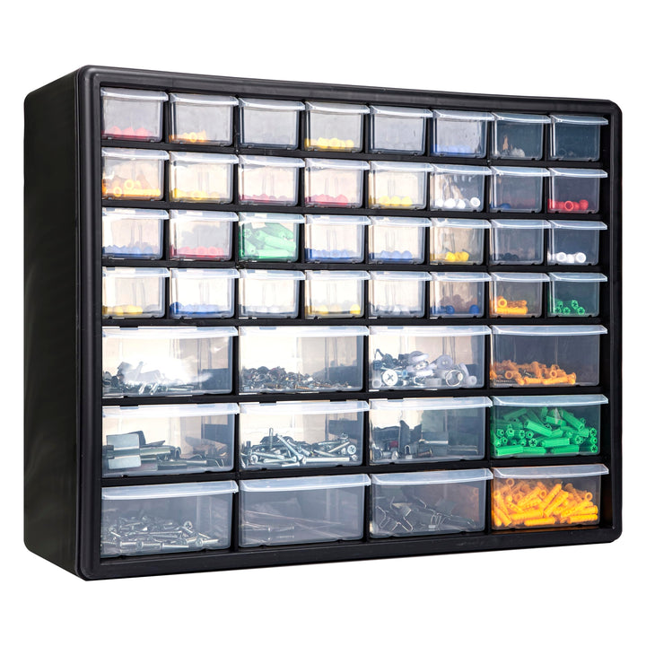 CraftGenes Schrauben-Aufbewahrungs-Organizer – 44-Schubladen Garage & Werkstatt-Box mit verstellbare