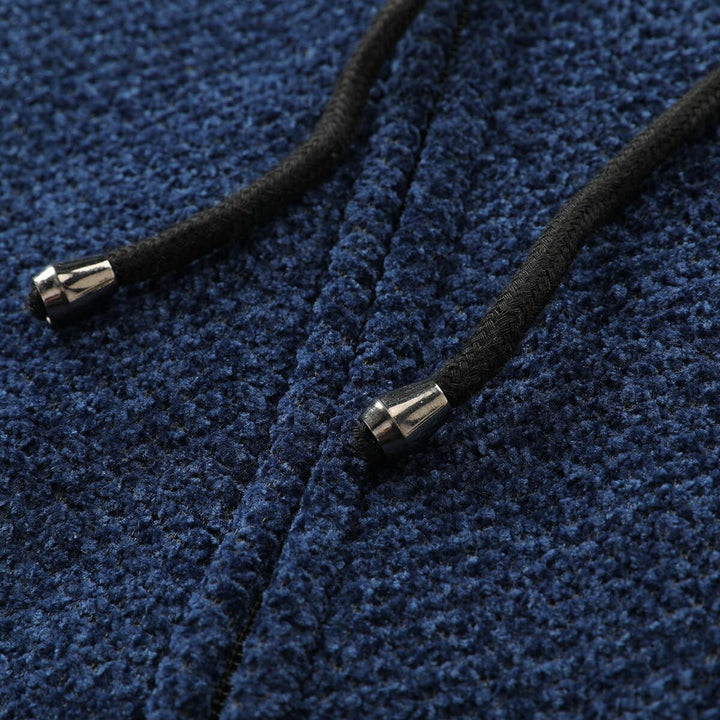 Allthemen Herren Strickjacke mit Kapuze Lang Gefüttert Cardigan Grobstrick Kapuzenjacke Kapuzenpullo
