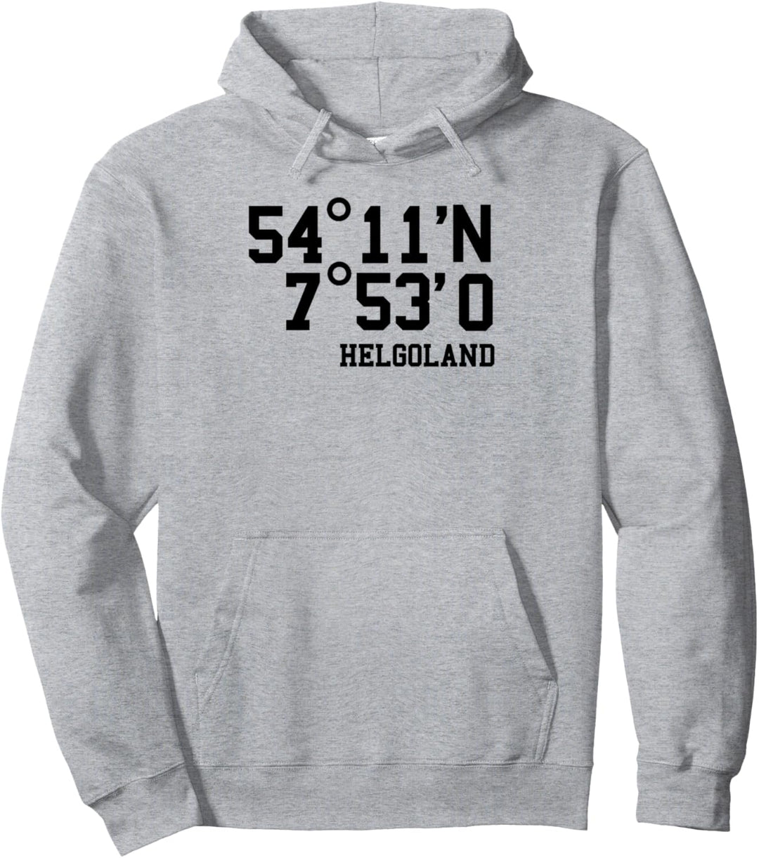 Helgoland Koordinaten Nordsee Insel Urlaub Geschenk Pullover Hoodie