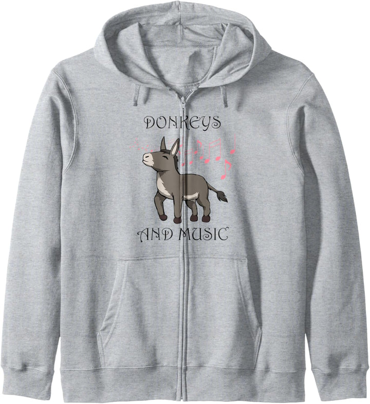 Musik und Esel Lustiger Musikant Kapuzenjacke