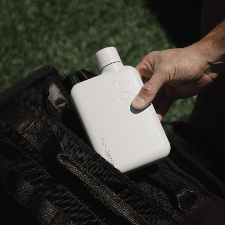 memobottle - EDELSTAHL (WEISS) | Robust, Auslaufsicher, Premium Trinkflasche | BPA-frei | Ideal für