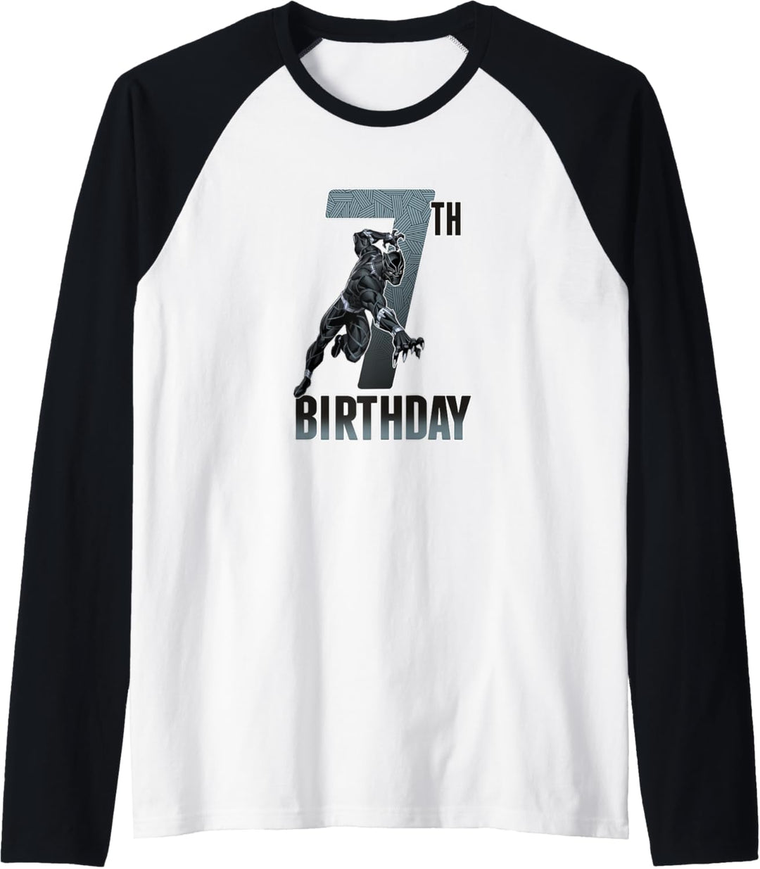 Marvel Black Panther Happy 7th Birthday Raglan