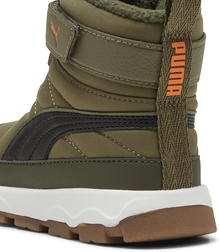 PUMA Unisex Kinder Puma Evolve Boot Puretex Ac+psHigh Boot 21 EU Olive Black Orange Glo Green, 21 EU