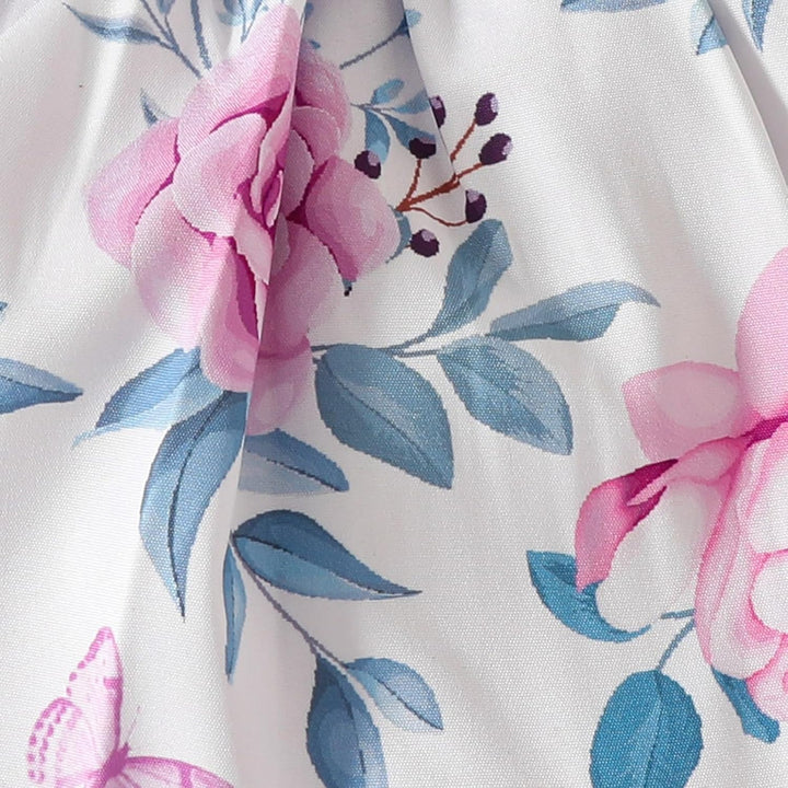 Neugeborenes Baby Mädchen Kleidung Sets Rüschen Kurzarm Tops Blumen Hosenträger Shorts mit Stirnband